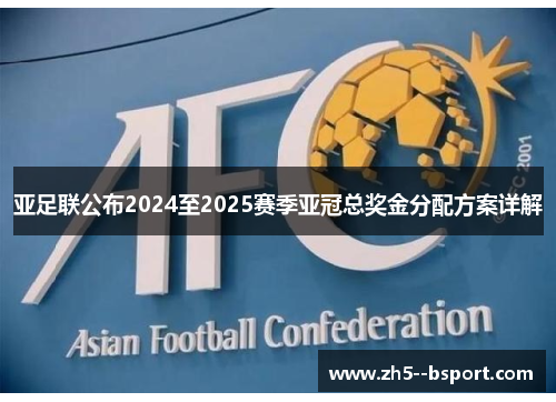 亚足联公布2024至2025赛季亚冠总奖金分配方案详解